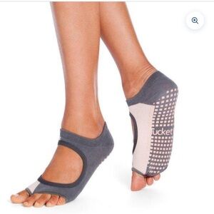Tucketts Allegro Pilates Socks - Non-Slip Grip, Open Toe, Barre & Yoga - W S/M